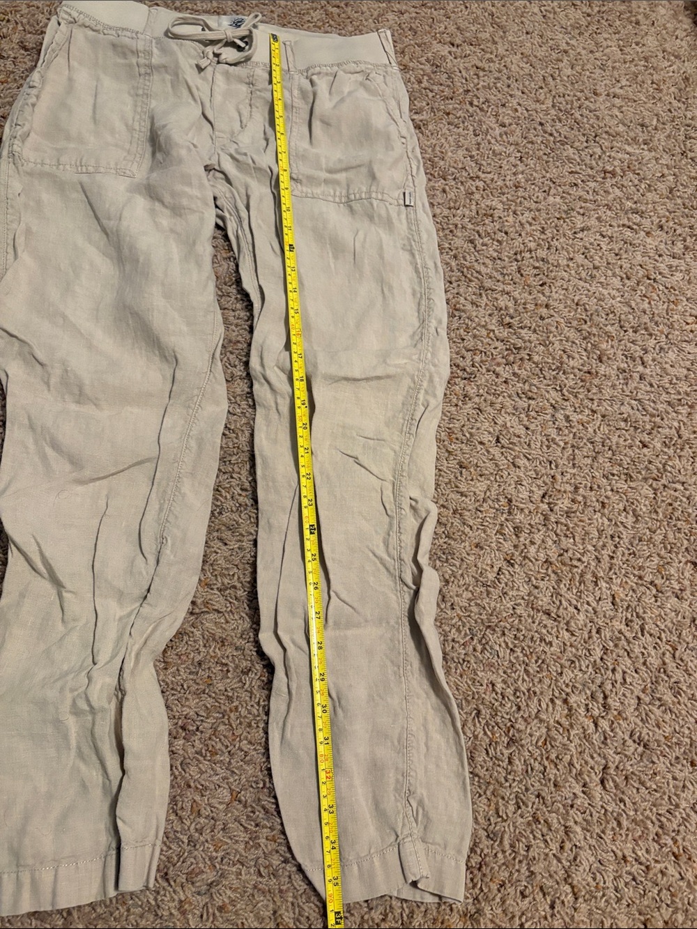 Rip Curl Straight Leg Drawstring Pants - Light Cream - Picture 4 of 5